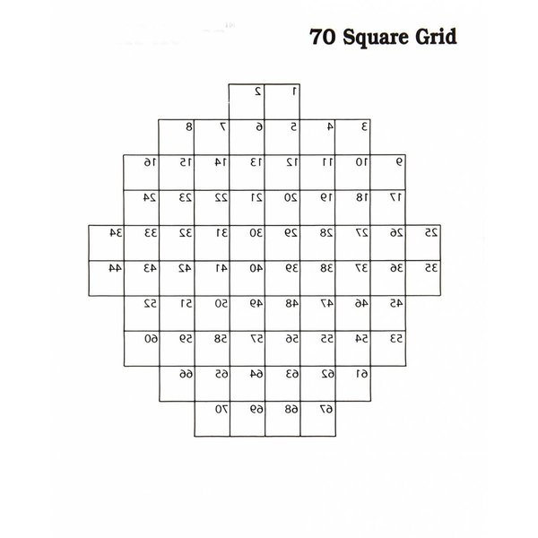 Diversified Biotech Petri Stickers, 70 Sq Grid, 3" Dia, 36/pk, 36PK 247010-70